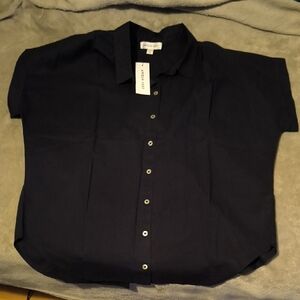 Amour Vert | Navy Button Down Shirt